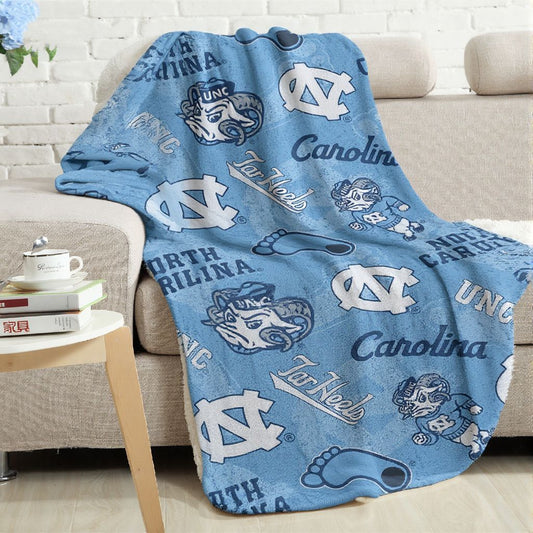 College North Carolina Sport Throw Blanket