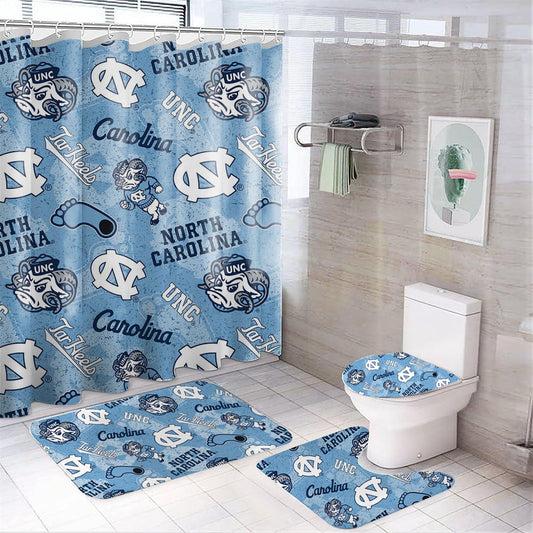 Douchegordijn UNC Tar Heels, Universiteit van North Carolina Sport, 180x180cm