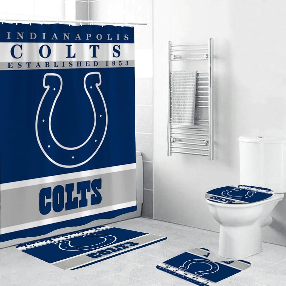 Indianapolis Colts Duschvorhang, Team-Flagge, NFL Football Badezimmer-Dekor-Accessoires-Idee
