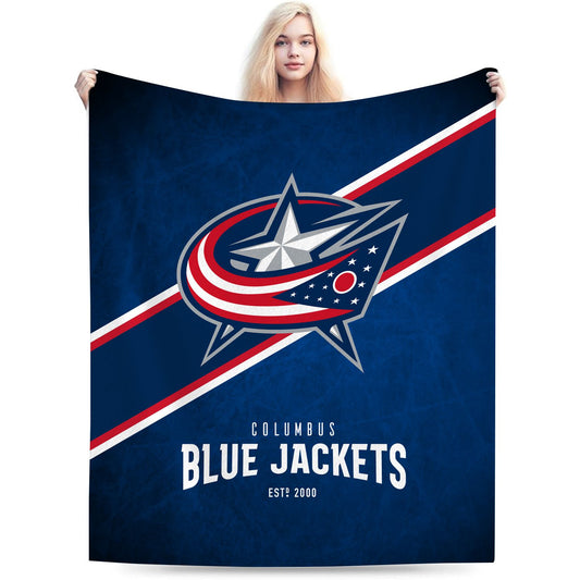 Columbus Hockey Sport Throw Blanket