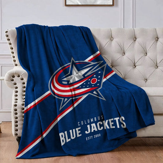 Columbus Hockey Sport Throw Blanket