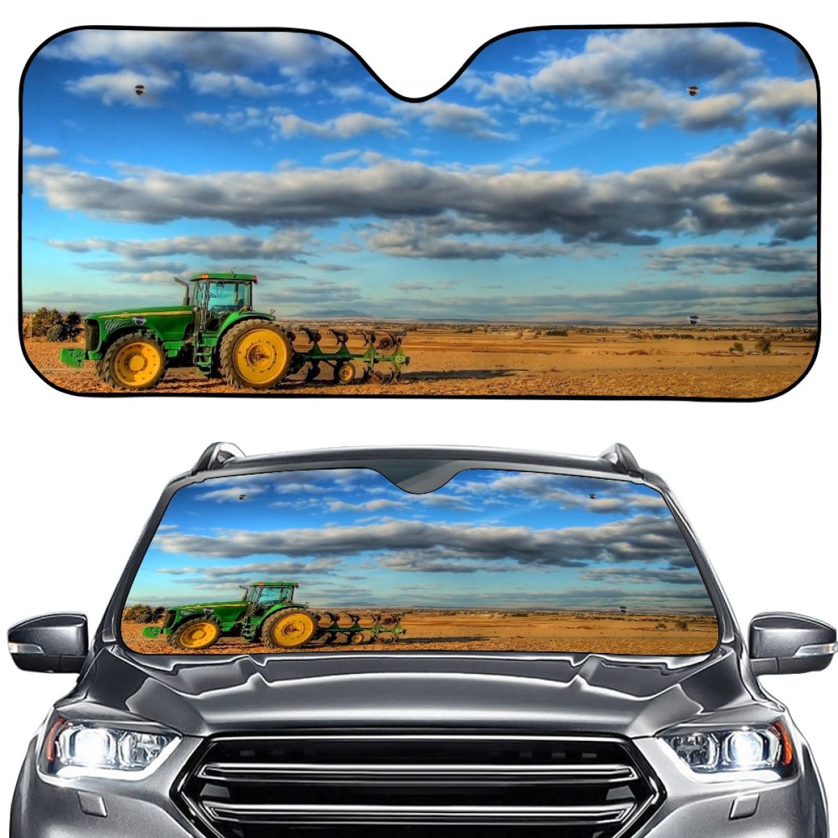 Cool Farmer Truck Car Sun Shade