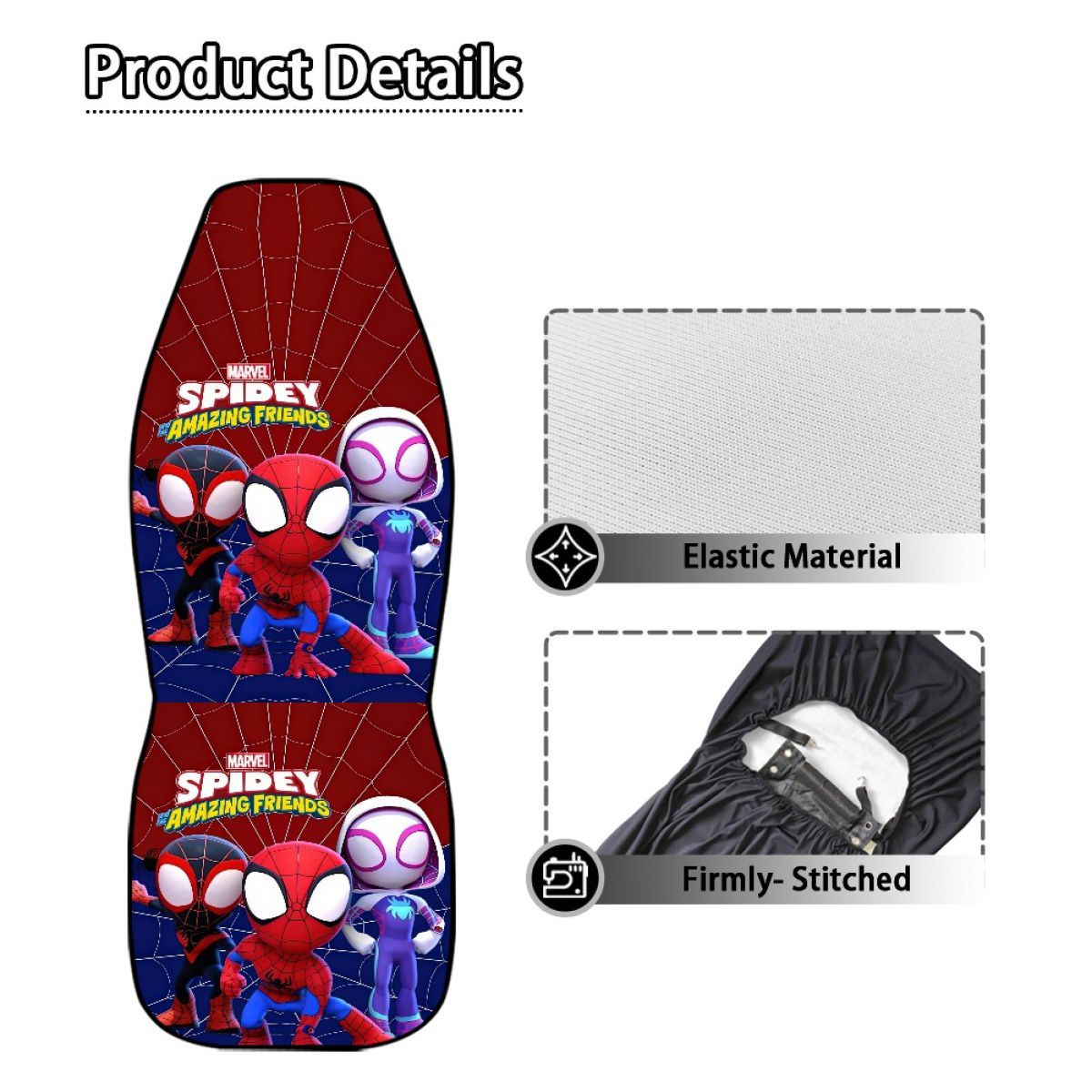 Cute Cartoon Superhero Car Seat Cover