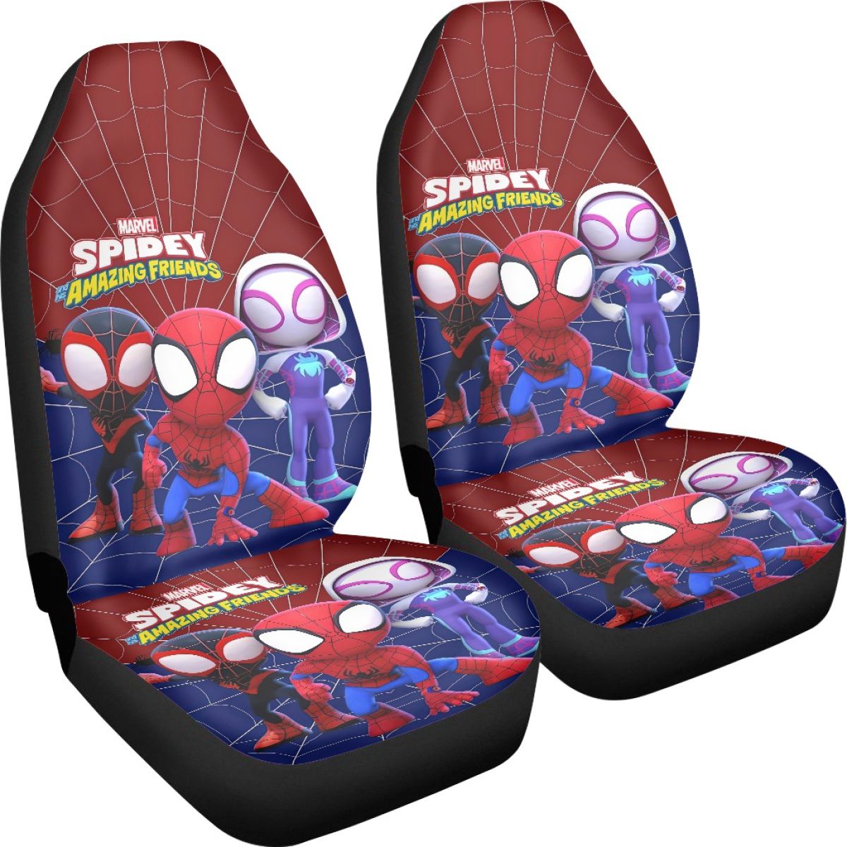 Cute Cartoon Superhero Car Seat Cover