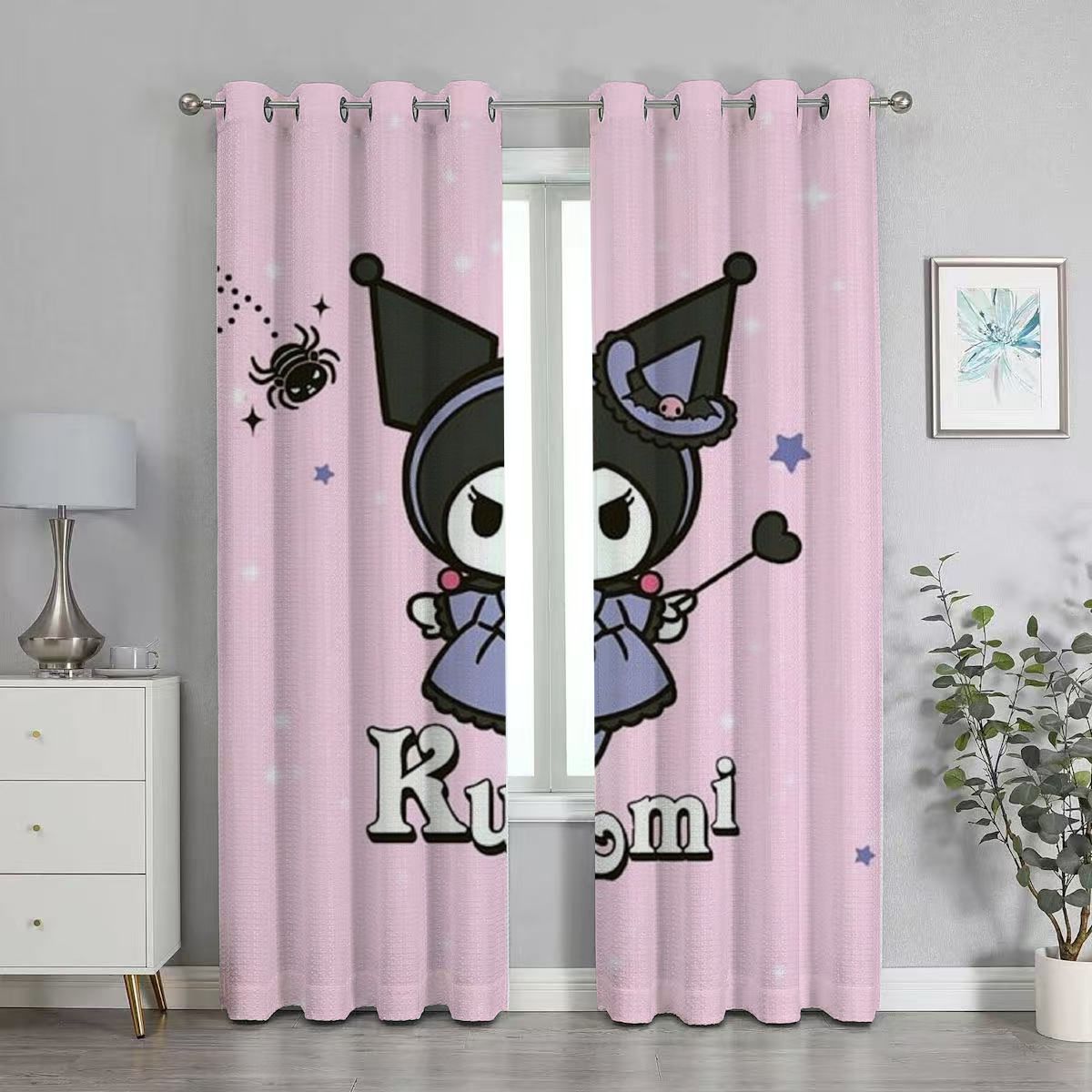 Cute Devil Rabbit Blackout Curtain