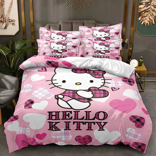 Cute Girly Cat Bedding Set