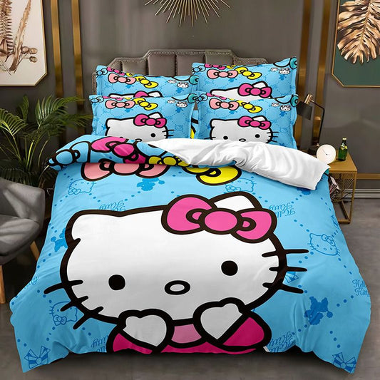 Cute Girly Cat Bedding Set