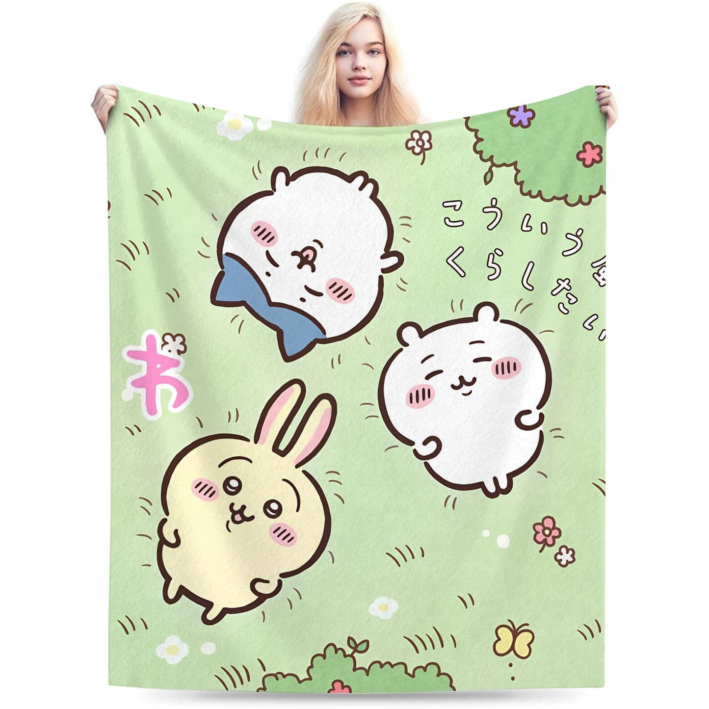 Cute Kawaii Anime Throw Blanket