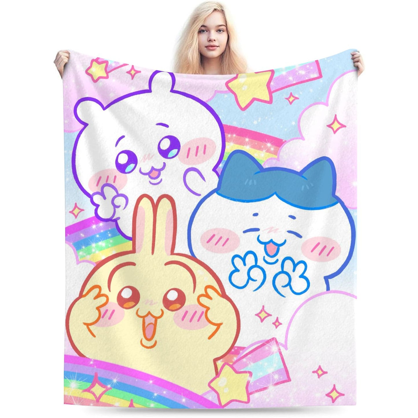 Cute Kawaii Anime Throw Blanket