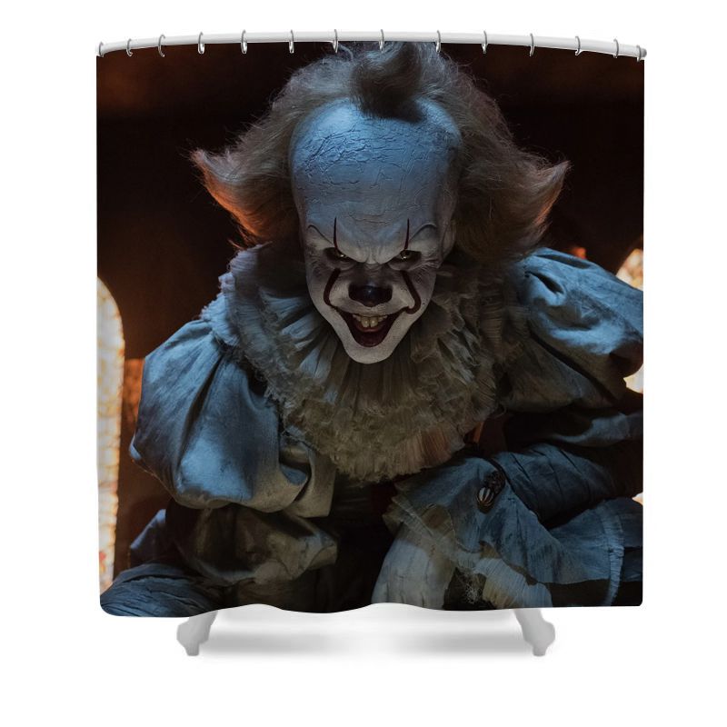Dancing Clown Halloween Shower Curtain Set