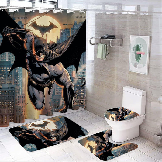Rideau de douche Batman, l'asile d'Arkham, chevalier noir, 180x180cm