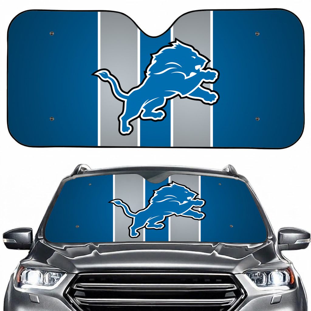 Detroit Football Sport Car Sun Shade