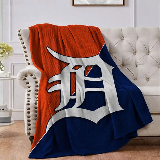 Detroit Baseball Throw Blanket