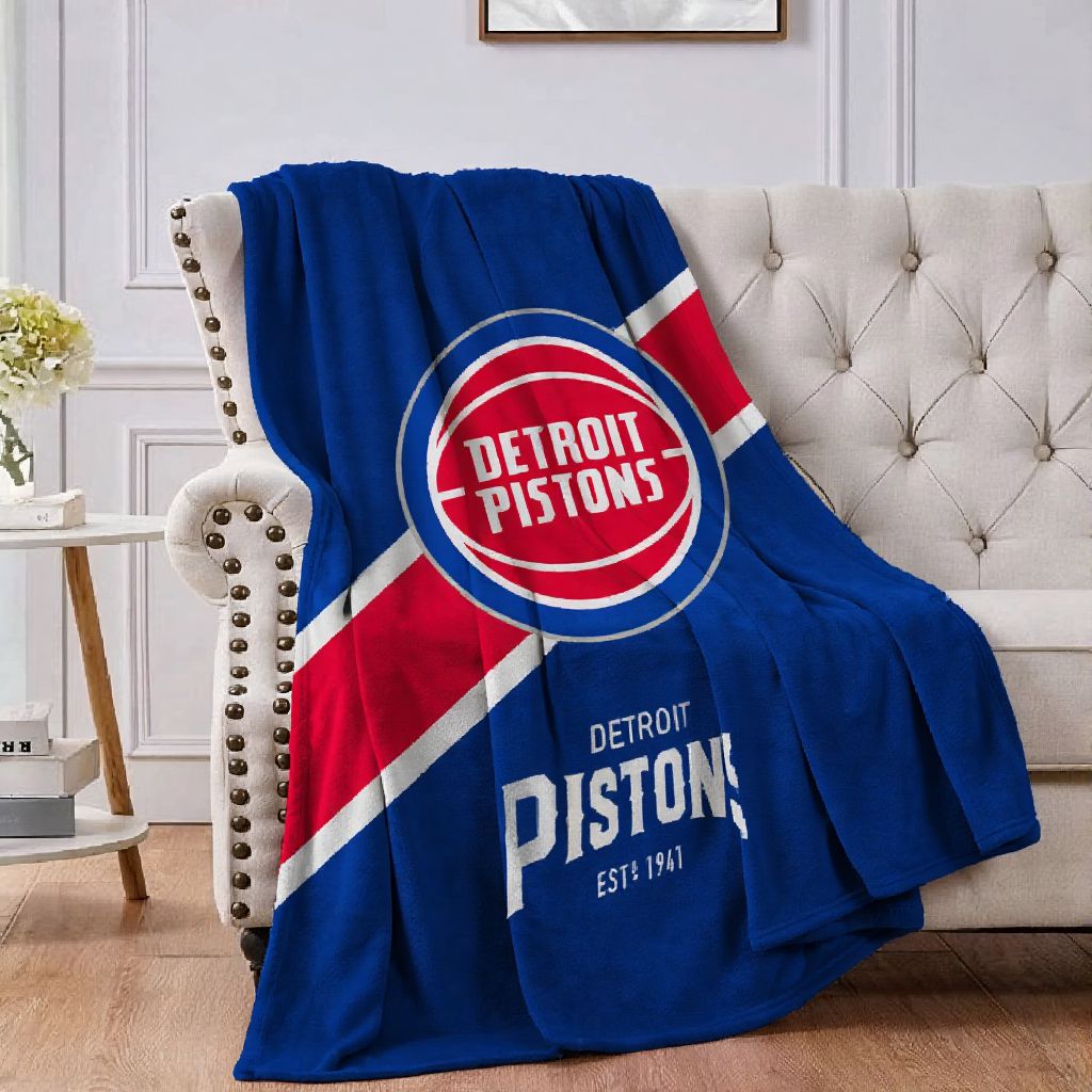 Detroit Basketball Sport Throw Blanket