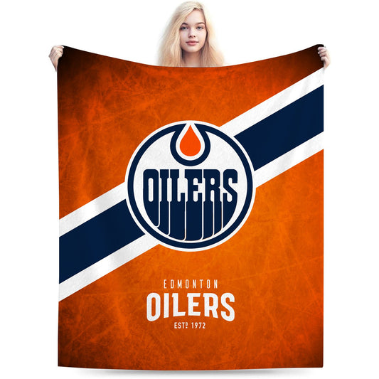 Edmonton Hockey Sport Throw Blanket
