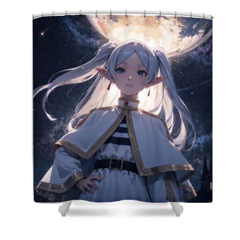 Elven Mage Anime Shower Curtain