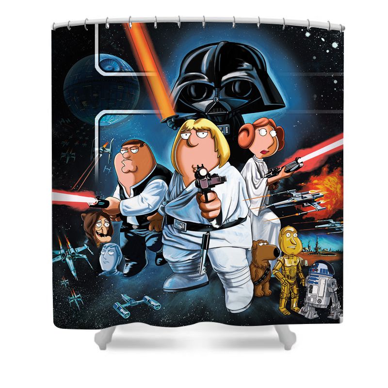 Family Animated Sitcom Shower Curtain