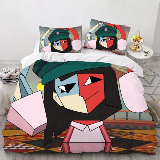 Feminine Humanoid Game Bedding Set
