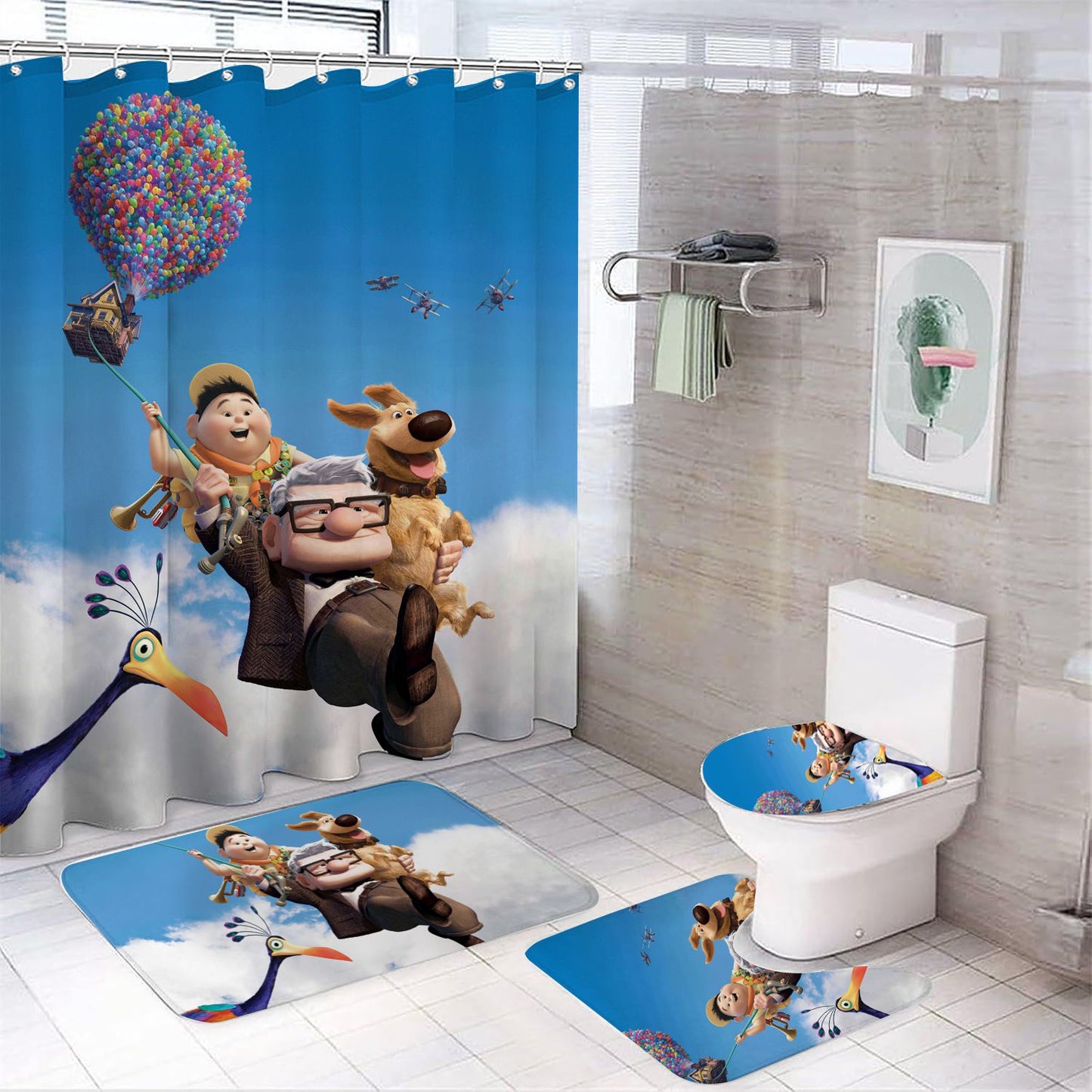 Flying House Adventure Shower Curtain