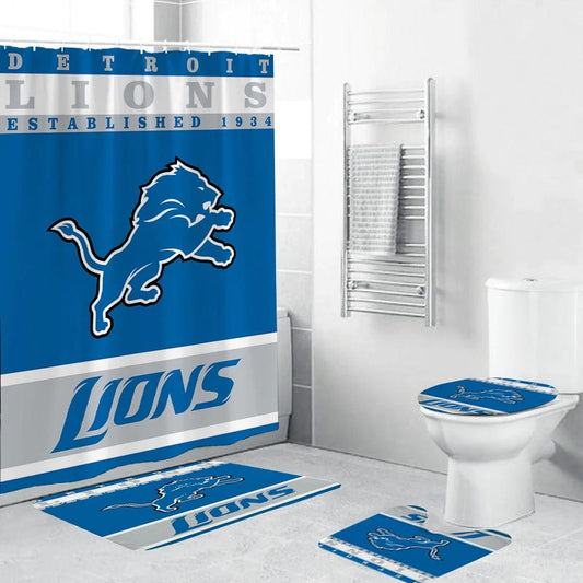 Lions Duschvorhang NFL Football Team Badezimmer-Dekor-Accessoires-Idee