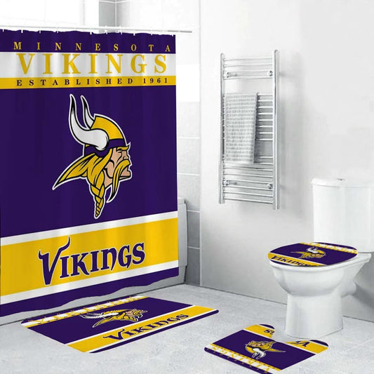 Douchegordijn Minnesota Vikings, NFL-voetbalteamvlag, 180x180cm