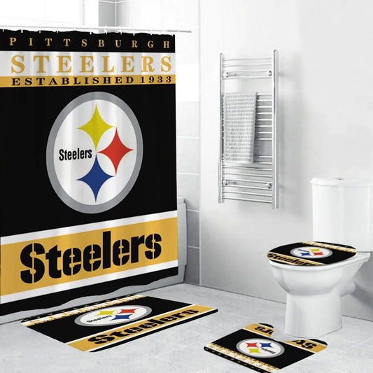 Douchegordijn Steelers, NFL-voetbalteamvlag, 180x180cm