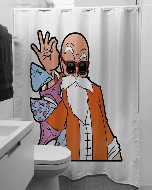 Rideau de douche tortue genial, Maître Roshi, Dragon Ball, 180x180cm