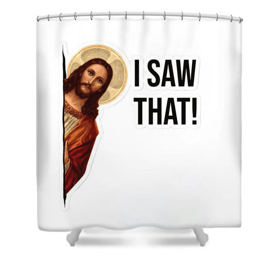 Funny Jesus Saw That Shower Curtain