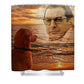 Funny Jeff Oil Painting with Monkey Shower Curtain