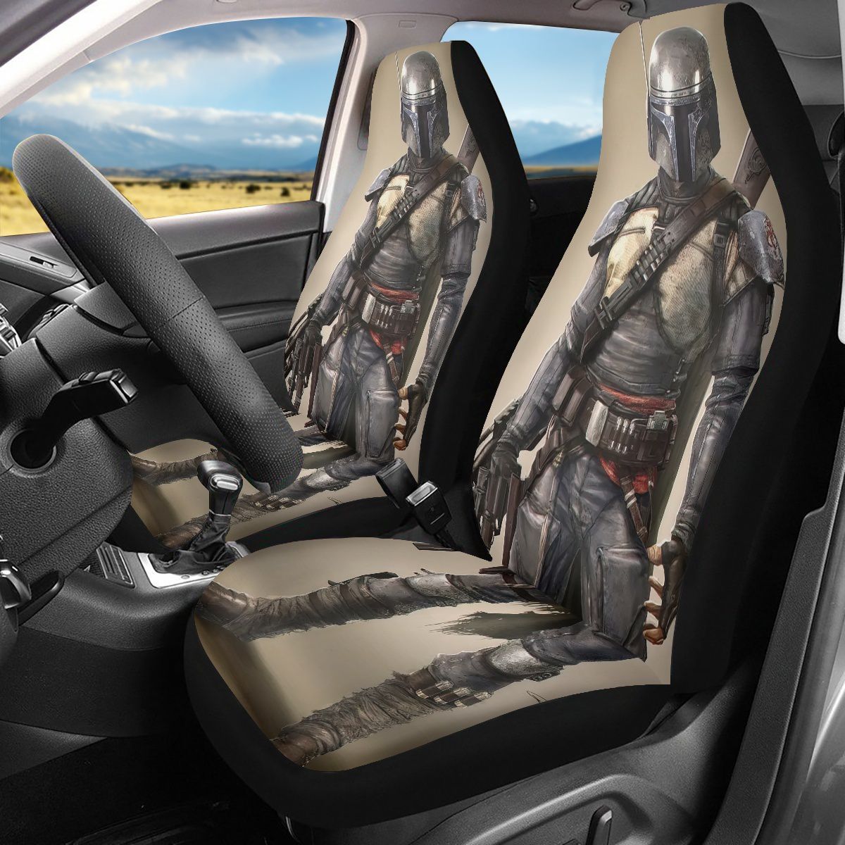 Galaxy Bounty Hunters Sci Fi Car Seat Cover