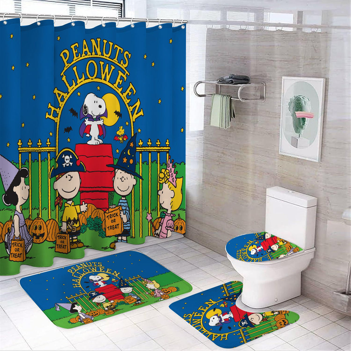 Great Pumpkin Halloween Shower Curtain Set