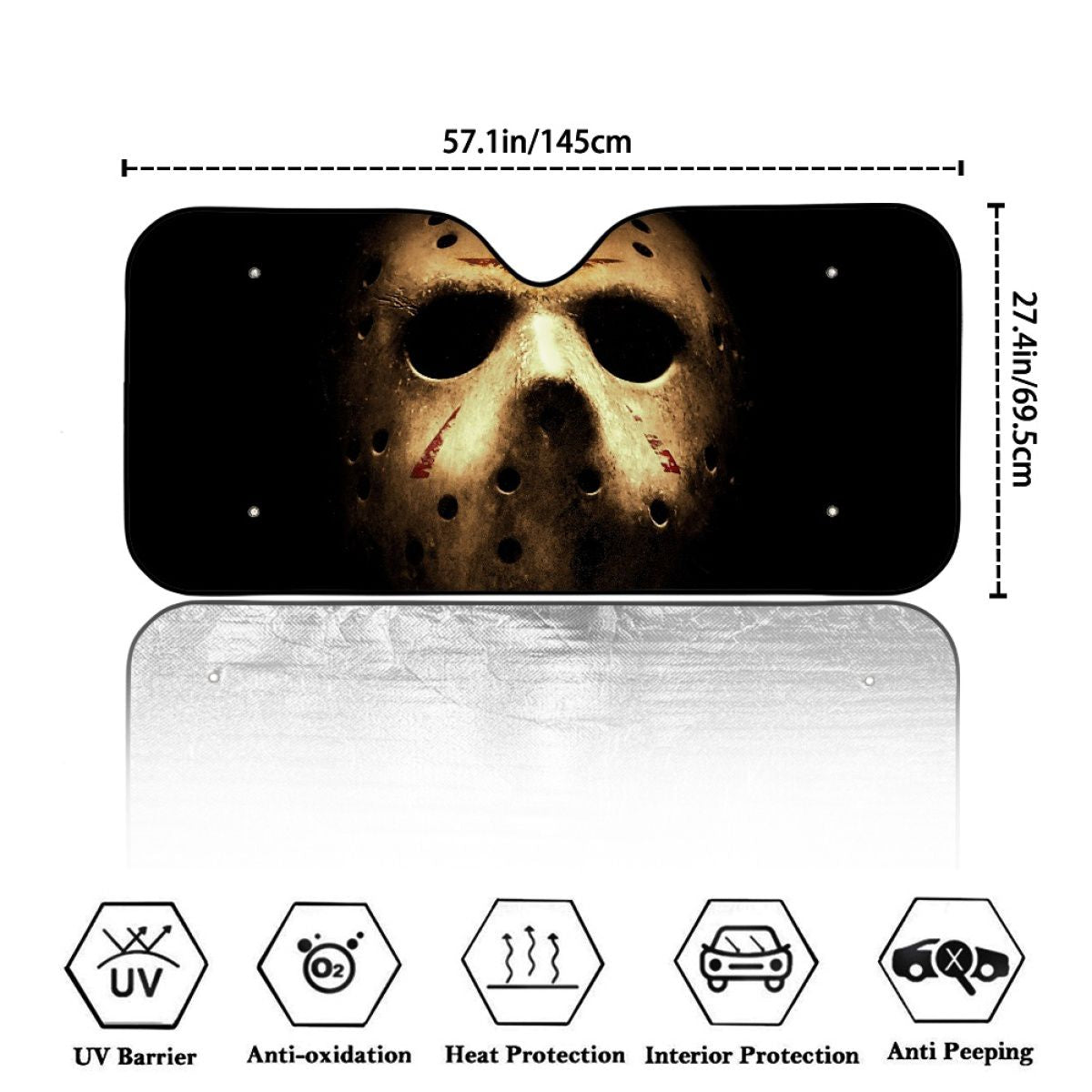 Halloween Horror Film Character Car Sun Shade