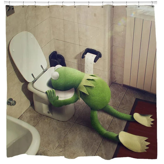 Rideau de douche Kermit la grenouille, Muppet, gueule de bois, drôle, 180x180cm