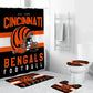 Douchegordijn Cincinnati Bengals, NFL voetbalhelm teamvlag, 180x180cm