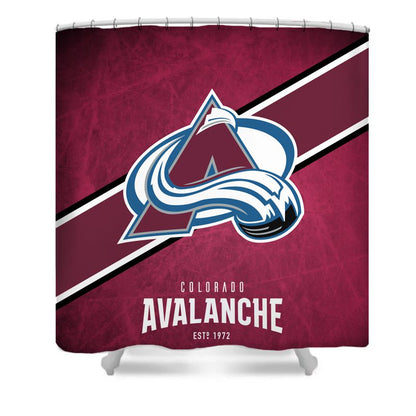 Ice Hockey Avalanche Shower Curtain