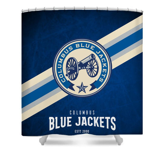 Ice Hockey Blue Jackets Shower Curtain