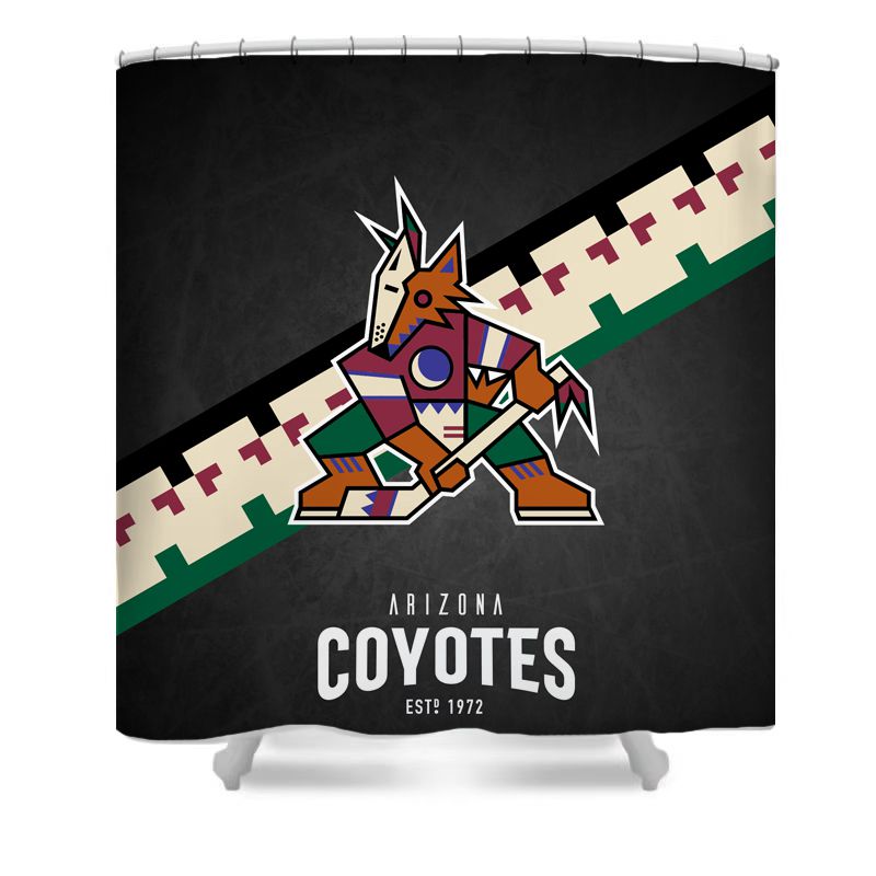 Ice Hockey Coyotes Shower Curtain