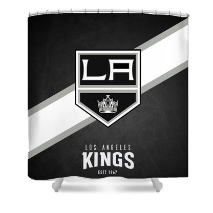 Ice Hockey Los Angeles Black Shower Curtain