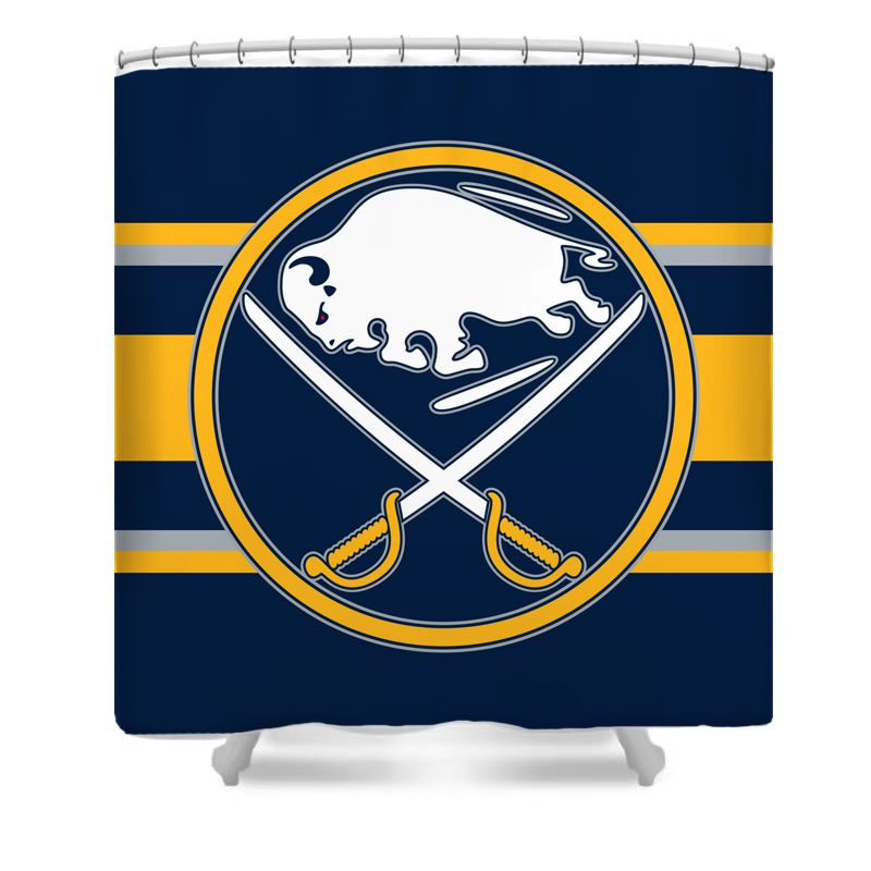 Ice Hockey Sabres Shower Curtain