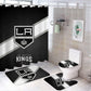 Ice Hockey Los Angeles Black Shower Curtain