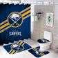 Ice Hockey Sabres Shower Curtain