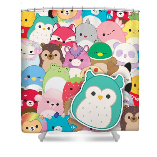 Kawaii Toys Cartoon Shower Curtain