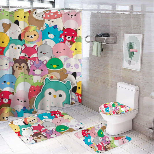 Kawaii Toys Cartoon Shower Curtain