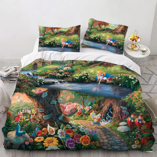 Kids Cartoon Magical Underland Bedding Set
