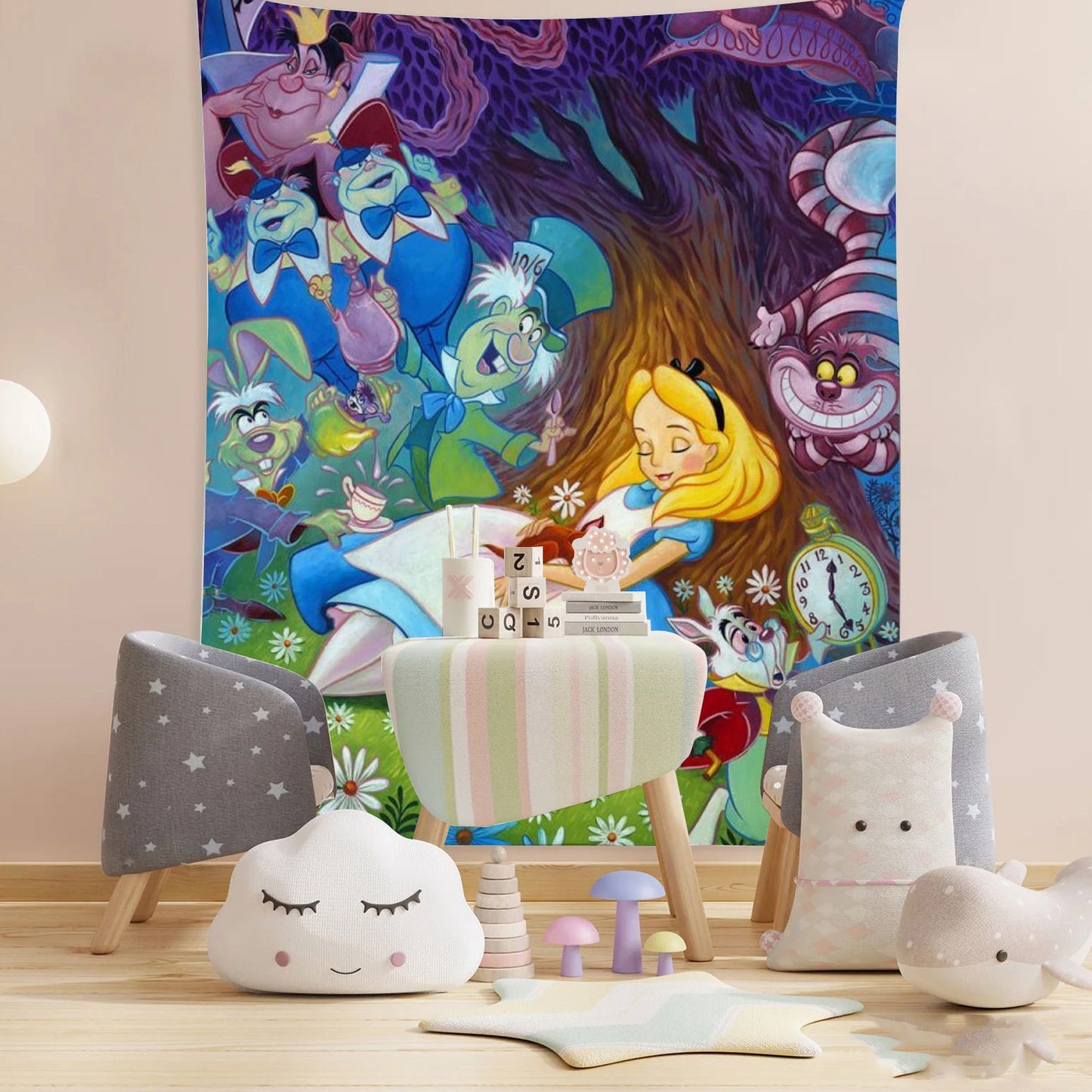 Kids Cartoon Magical Underland Wall Hanging Tapestry