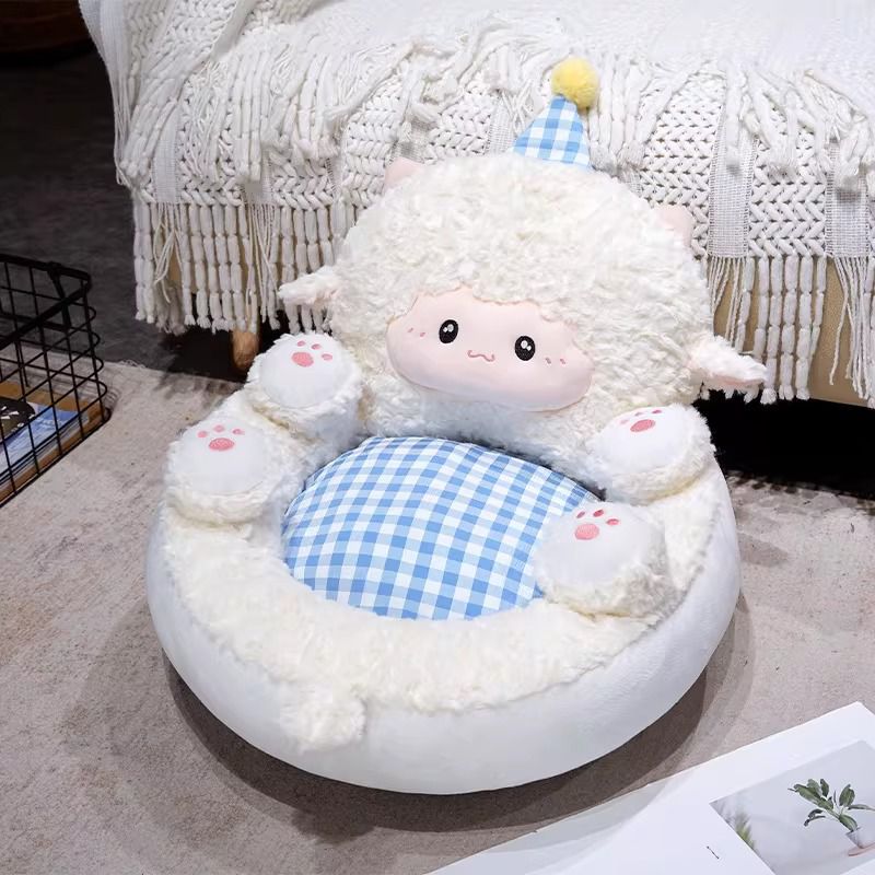 Lamb Sheep Stuffed Animal Floor Plush Chair