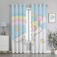 Long Ear White Dog Blackout Curtain