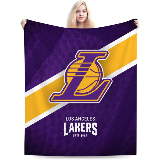 Los Angeles Golden Basketball Sport Throw Blanket