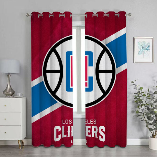 Los Angeles White Basketball Blackout Curtain