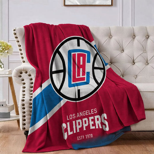 Los Angeles Blue Basketball Sport Throw Blanket